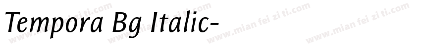 Tempora Bg Italic字体转换